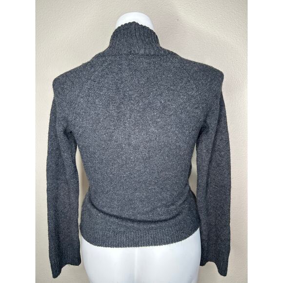 Anthropologie Ett Twa Sweater L Gray Faux Wrap - Picture 3 of 4
